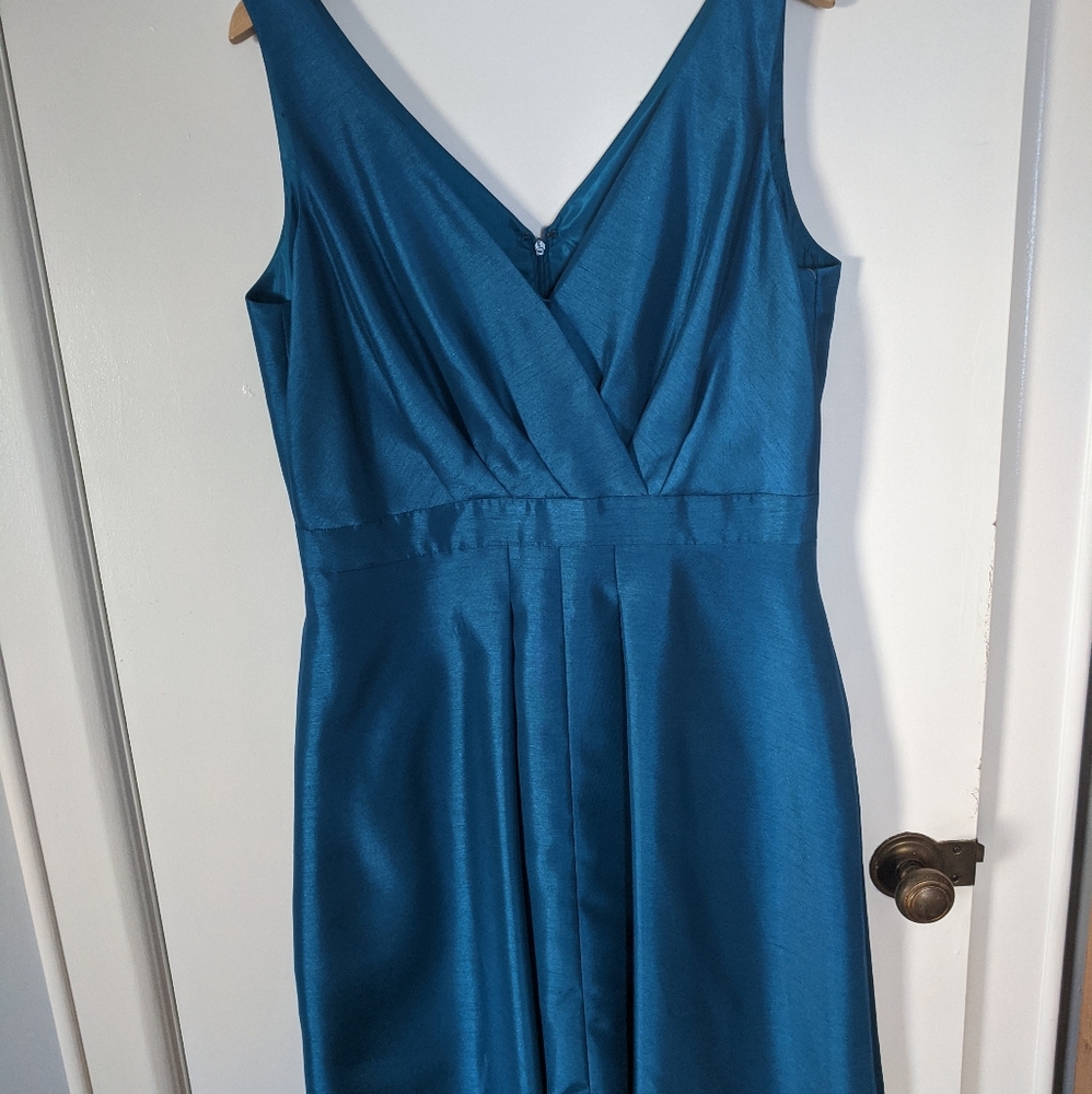Blue knee length dress